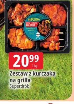 Zestaw z kurczaka na grilla Superdrób promocja w Leclerc