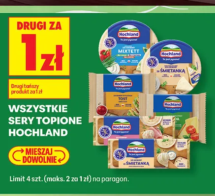 Ser topiony w plastrach Hochland Tost promocja w Biedronka