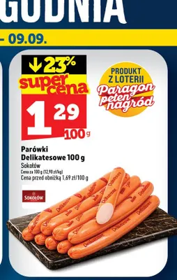 Parówki Delikatesowe Sokołów promocja w TOPAZ