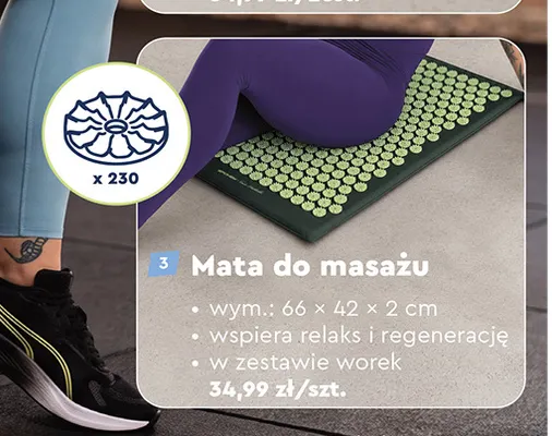 Mata do masażu Spokey 66x42x2 cm promocja w Biedronka