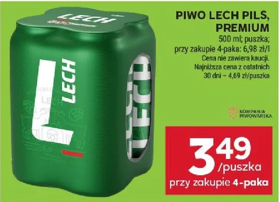 Piwo Lech Pils Premium promocja w Stokrotka