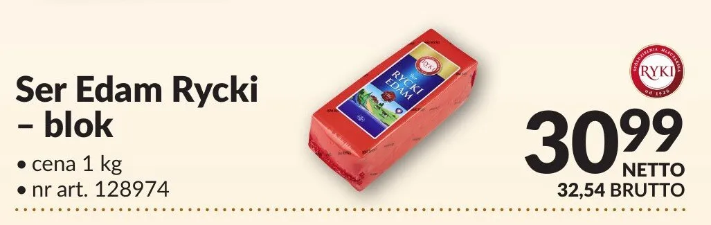 Ser Edam Rycki blok Makro promocja w Makro