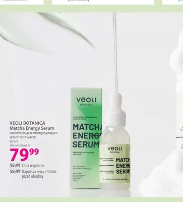 Rozświetlająco-energetyzujące serum do twarzy Matcha Energy Serum Veoli Botanica promocja w Hebe