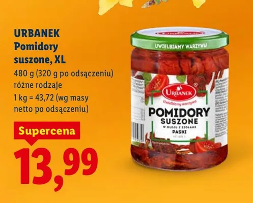 Pomidory suszone, różne rodzaje, XL promocja w Lidl