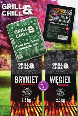 Brykiet z węgla drzewnego Grill & Chill promocja w Dino