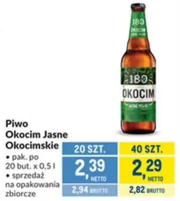 Piwo Okocim Jasne Okocimskie promocja w Makro
