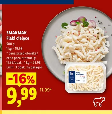 Flaki cielęce krojone Smakmak promocja w Lidl