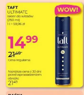 Lakier do włosów Taft Ultimate promocja w Drogerie Jawa