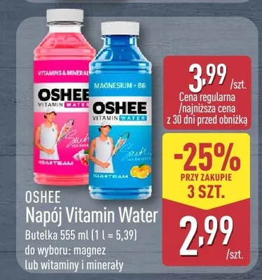 Napój vitamin water magnez lub witaminy i minerały promocja w Aldi
