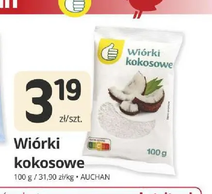Wiórki kokosowe Auchan promocja w Marketvita