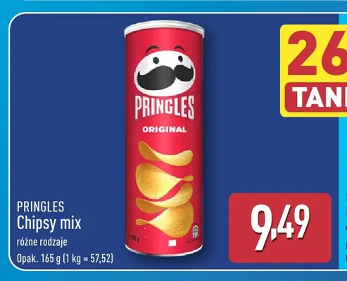 Chipsy mix Pringles promocja w Aldi