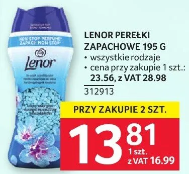Perełki zapachowe Lenor 195g promocja w Selgros