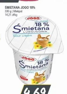 Śmietana Jogo 18% promocja w Słoneczko