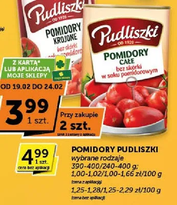 Pomidory krojone w soku pomidorowym promocja w Euro Sklep