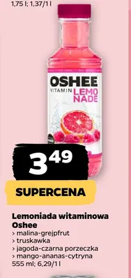 Lemoniada witaminowa malina-grejpfrut Oshee promocja w Netto