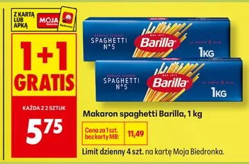Makaron spaghetti  promocja w Biedronka