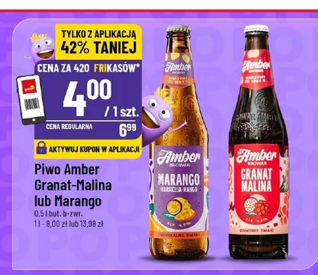 Piwo Amber Granat-Malina promocja w POLOmarket