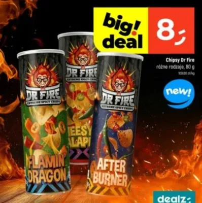 Chipsy Dr Fire Cheesy Jalapeno promocja w Dealz