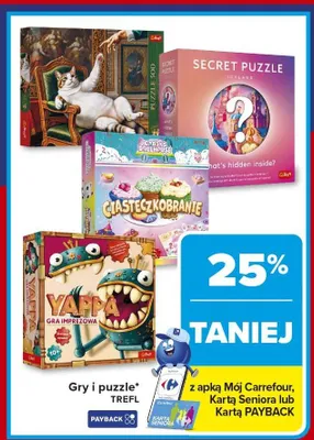 Gry i puzzle TREFL promocja w Carrefour Market