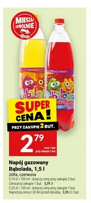Napój gazowany Bąbolada czerwona promocja w Twój Market