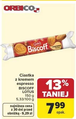 Ciastka z kremem espresso Biscoff Lotus promocja w Carrefour Market