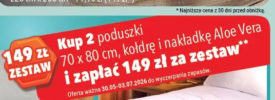 Zestaw Aloe Vera promocja w Biedronka Home