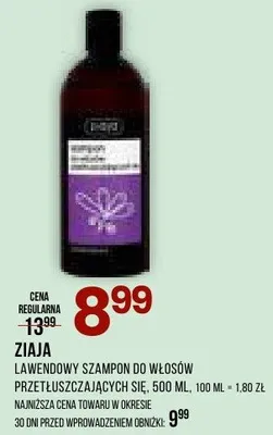 Lawendowy szampon do włosów przetłuszczających się promocja w Drogerie Natura