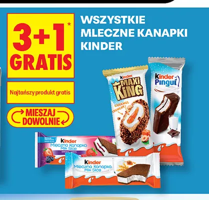Mleczna kanapka owoce leśne Kinder promocja w Biedronka