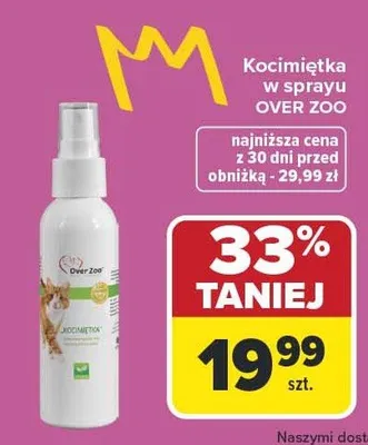 Kocimiętka w sprayu Over Zoo promocja w Carrefour