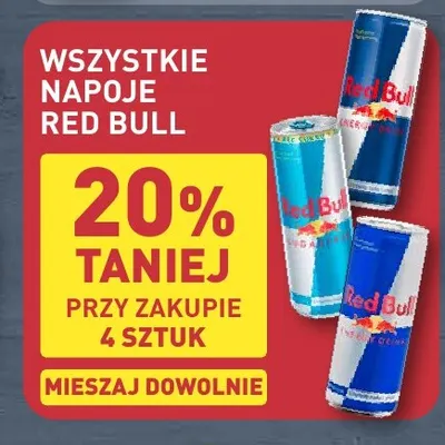 Napoje Red Bull promocja w Aldi