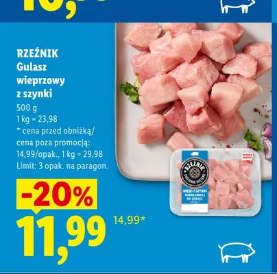 Gulasz wieprzowy z szynki Rzeźnik promocja w Lidl