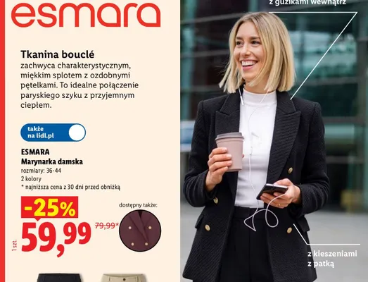 Marynarka damska Esmara promocja w Lidl