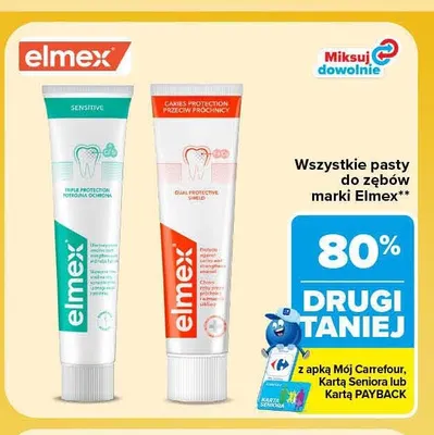 Pasta do zębów Caries Protection przeciw próchnicy Elmex promocja w Carrefour