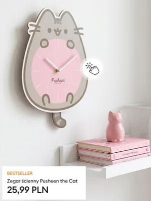 Zegar ścienny Pusheen the Cat promocja w Sinsay