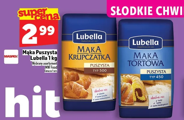 Mąka puszysta 1kg promocja w TOPAZ