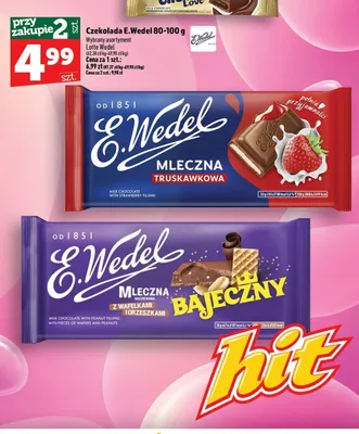 Czekolada mleczna Bajeczny E.Wedel promocja w TOPAZ