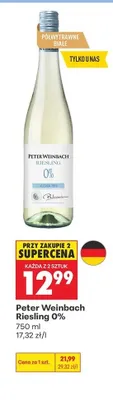 Wino bezalkoholowe Peter Weinbach Riesling 0% promocja w Biedronka