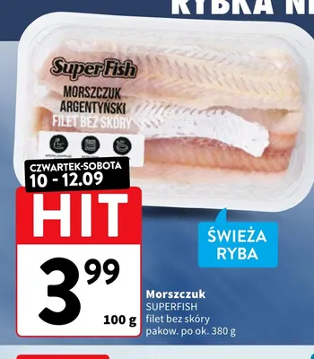 Morszczuk SuperFish filet bez skóry promocja w Intermarche
