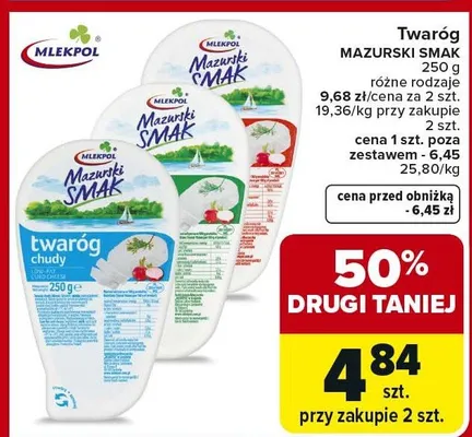 Twaróg mazurski smak promocja w Carrefour