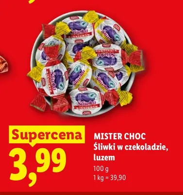 Śliwki w czekoladzie luzem Mister Choc promocja w Lidl
