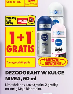 Dezodorant w kulce Nivea promocja w Biedronka