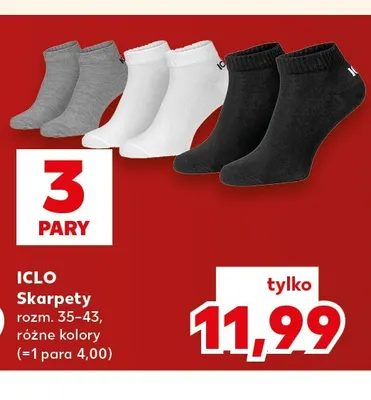 Skarpety Iclo 3-pak promocja w Kaufland
