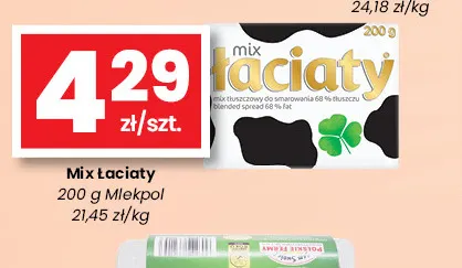 Mix Łaciaty Mlekpol promocja w emma MARKET