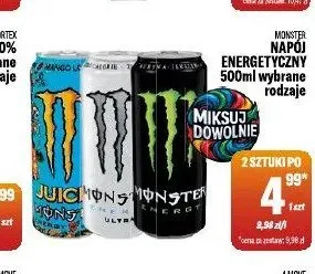 Napój energetyczny Monster promocja w Tomi Markt