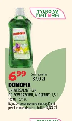 Uniwersalny płyn do powierzchni wiosenny Domofix promocja w Drogerie Natura