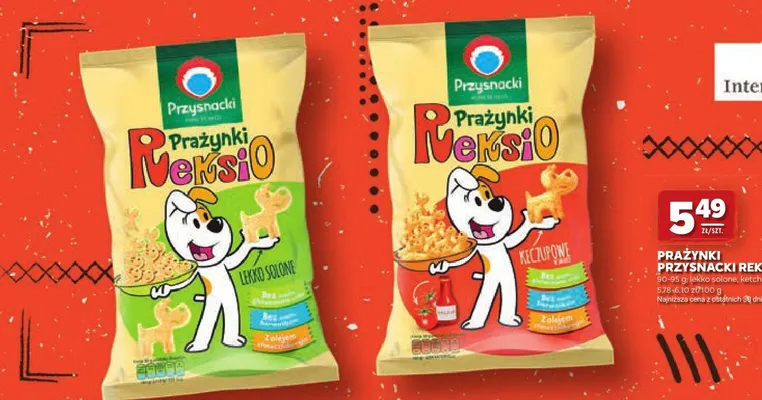 Prażynki Przysnacki Reksio lekko solone promocja w Stokrotka