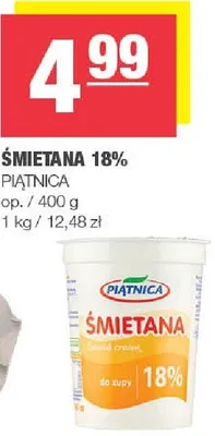 Śmietana 18% promocja w SPAR