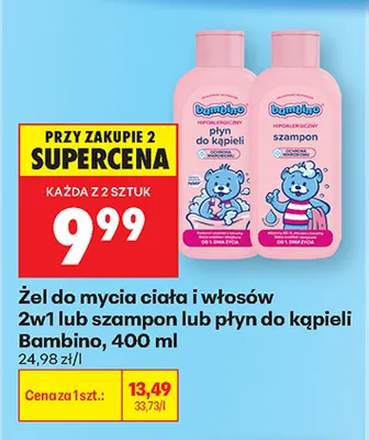 Żel do mycia ciała i włosów 2w1 Bambino promocja w Biedronka