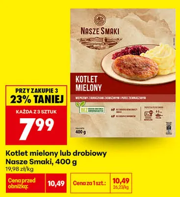 Kotlet mielony Nasze Smaki promocja w Biedronka