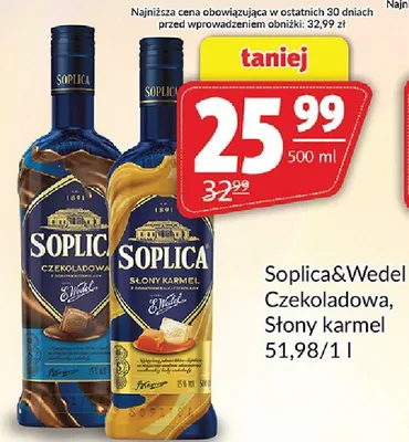 Wódka Soplica&Wedel Czekoladowa, Słony karmel promocja w Prim Market